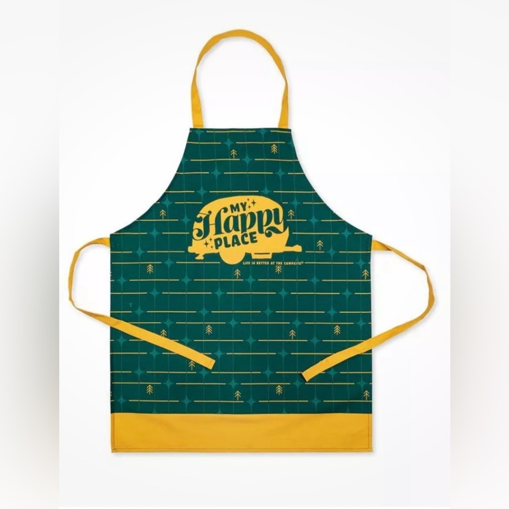 New Apron -Camco Life is Better at the Campsite, Green Grid RV Camper Trailer